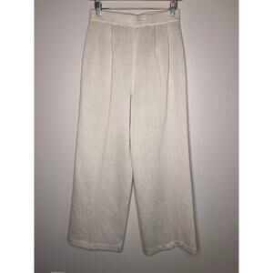 St. John Cream Ivory Shimmer Sparkle Holiday Party Old Money Santana Pants 6